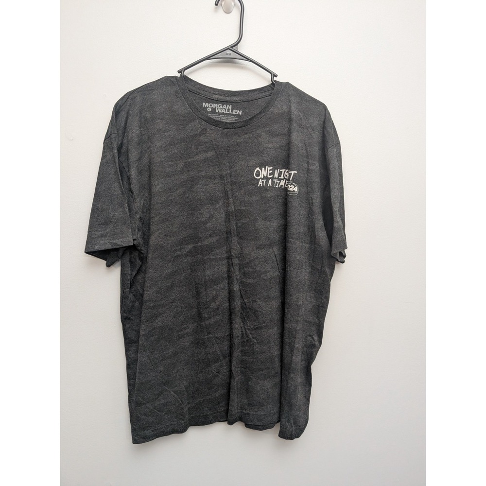 D4 Morgan Wallen Shirt Mens XL Black One Night At A Time World Tour Concert Tee